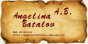 Angelina Batalov vizit kartica